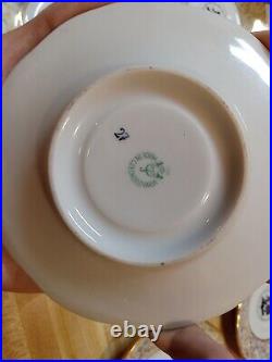 Antique 1927 H&C 6 Cups & 6 Saucers Imported From Czechoslovakia Beautiful Rare