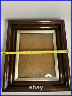 Antique Beautiful Rare? 3 D Deep Wooden Oak Picture Frame 14x12 Wall Hanging