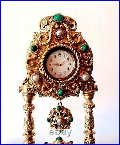 Antique Beautiful XIX Century Exhibidor For Pocket Watch Silver Vermeil Rare
