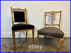 Antique Bedroom Chairs. Victorian C1880. Rare & Beautiful 140 Years Old