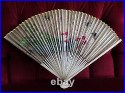 Antique Chinese Hand Fan. Painted. Beautiful & rare. 19th century
