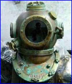 Antique Diving Helmet Vintage Anchor Marine Rare Divers Scuba Sea