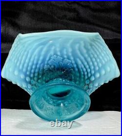 Antique Dugan Blue Opalescent Argonaut Glass Shell, Rare & Beautifully Original