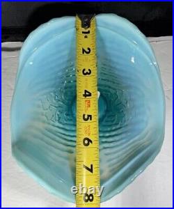 Antique Dugan Blue Opalescent Argonaut Glass Shell, Rare & Beautifully Original