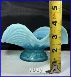 Antique Dugan Blue Opalescent Argonaut Glass Shell, Rare & Beautifully Original