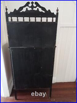 Antique Edwardian Burnt wood display cabinet Beautiful Rare