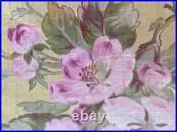 Antique Floral Fabric Edwardian Dress Apple Blossoms 1900's Rare Beautiful