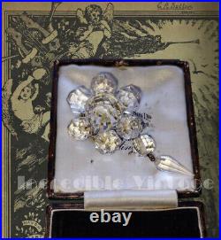 Antique GEORGIAN HALLEYS COMET ROCK CRYSTAL BROOCH Rare Pin Collector Bridal
