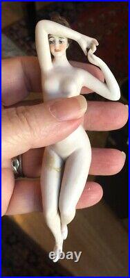 Antique Lg Galluba &Hoffman Bathing Beauty Doll Rare Pose 1910s Bisque Porcelain