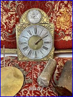 Antique Longcase Grandfather Clock Face. C1790. A Rare & Beautiful 230 Year Old