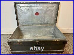 Antique Military Travel Trunk Chest. C1920. Rare & Beautiful Early 20th Century