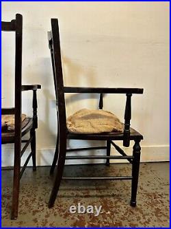 Antique Oak Dining Chairs. Art Nouveau C1900. Set of 5 Rare & Beautiful
