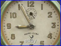 Antique Old Vintage Rare Favre Leuba Beautiful Alarm Clock