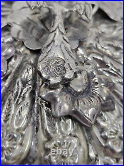 Antique Ottoman empire / Turkey Silver Wedding Mirror Rare Ornate Beautiful