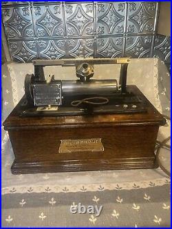 Antique Rare 1907 Columbia Dictaphone Cylinder Player Beautiful ConditionWorks