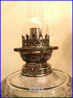 Antique Rare Beautiful French Bronze Kerosene Oil Lamp