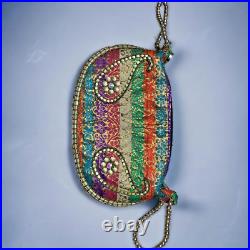 Antique Rare Hand Bag For Women Beautiful Design Colorful Hand Carried