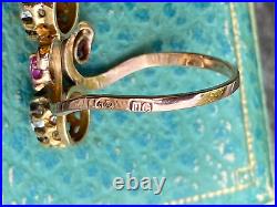 Antique Rare Imperial Faberge? /PS 72 18k Gold Diamonds Rubie Ladies Ring