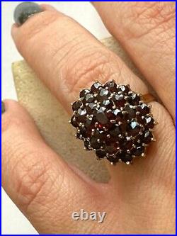 Antique Rare Imperial Russian Faberge AT 56 14k Gold Garnet Ladies Ring with Box