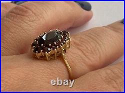 Antique Rare Imperial Russian Faberge IP 56 14k Gold Garnet Ladies Ring with Box