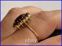Antique Rare Imperial Russian Faberge IP 56 14k Gold Garnet Ladies Ring with Box