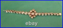 Antique Rare Rose Gold Large Fire Opal Victorian Bangle Bracelet 6.25 Estate