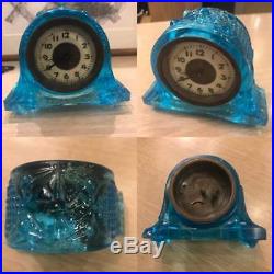 Antique Seiko Clock Glass Blue Japan retro popular rare beautiful cute EMS F/S