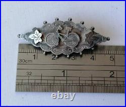 Antique Victorian Bicycle Brooch Sterling Silver Hallmarked Rare Unusual Bike