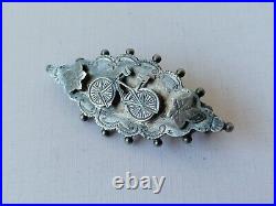 Antique Victorian Bicycle Brooch Sterling Silver Hallmarked Rare Unusual Bike