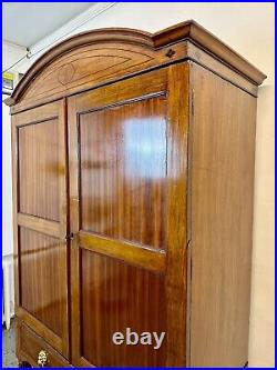 Antique Wardrobe Cabinet On Stand. Mahogany Regency C1830 Rare & Beautiful