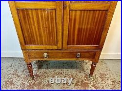 Antique Wardrobe Cabinet On Stand. Mahogany Regency C1830 Rare & Beautiful