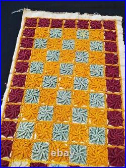 Antique beautiful rare silk embroidery textile fabric panel needlework item82