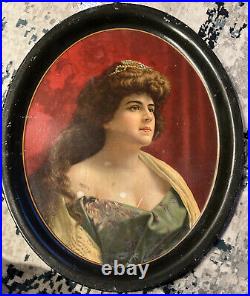 Antique c1907 Tin Tray Carmen Very Rare And Beautiful! Hard To Find