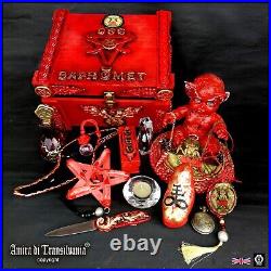 Antique doll rare vintage ooak reborn baby baphomet satan lucifer box witchcraft