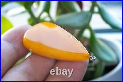 Antique vintage Baltic amber pendant rare Butterscotch extremely beautiful 10.3g