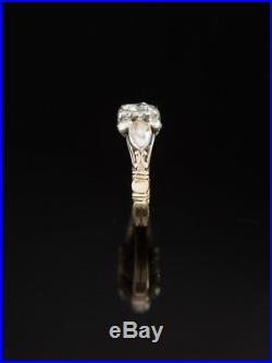 BEAUTIFUL ANTIQUE GENUINE GEORGIAN RARE 1.71 Ct DIAMOND THREE STONE RING