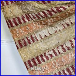 BEAUTIFUL RARE silk cotton brocade weave Brid Egyptian red gold
