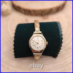 Beautiful 9ct gold record rare antique winding Watch 375 vintage