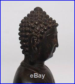 Beautiful And Rare Chinese Bronze Statue Buddha Sakyamuni 28cm