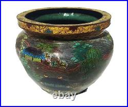 Beautiful Antique 19thc Rare China Cloisonne Vase Marked