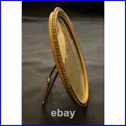 Beautiful Antique Belle Epoque French Gilt Brass Small Oval Photo Frame RARE