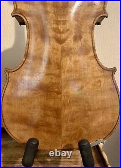 Beautiful Antique Old Manby Labelled 4/4 Violin Rare Stunning Quilted Maple Back