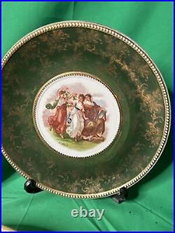 Beautiful Antique Set Of 3 Royal Vienna Kaufman Austrian Plates RARE