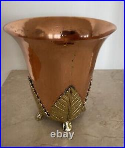 Beautiful Antique Vintage Arts & Crafts / Art Nouveau Copper & Brass Vase RARE