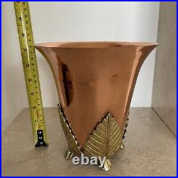 Beautiful Antique Vintage Arts & Crafts / Art Nouveau Copper & Brass Vase RARE