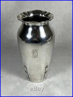 Beautiful Art Nouveau Lebkuecher Grogan & Co Heavy Sterling Vase RARE