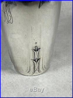 Beautiful Art Nouveau Lebkuecher Grogan & Co Heavy Sterling Vase RARE