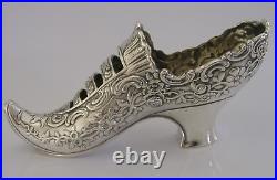 Beautiful Clean Large Rare English Antique 1904 Sterling Silver Shoe Chester