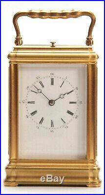 Beautiful Drocourt Gorge Cased Striking Repeating Carriage Clock Rare with Case