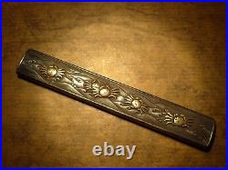 Beautiful High Quality Japanese Samurai Rare Silver Kozuka With Crabs And Waves